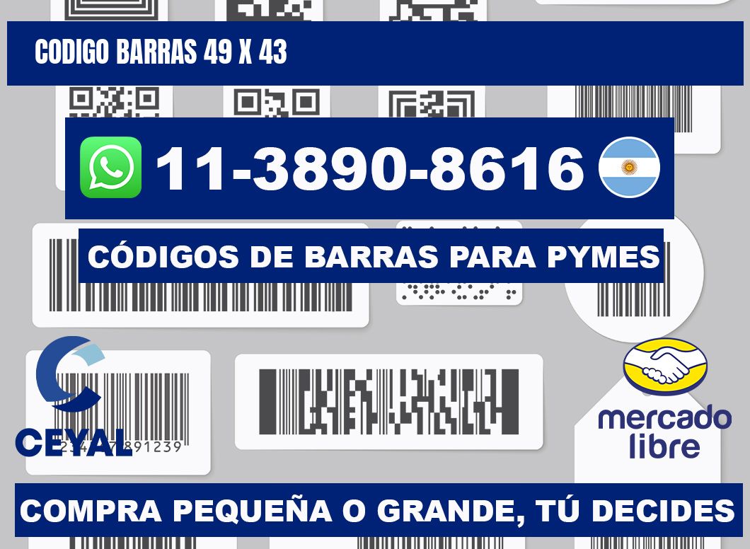 Codigo barras 49 x 43