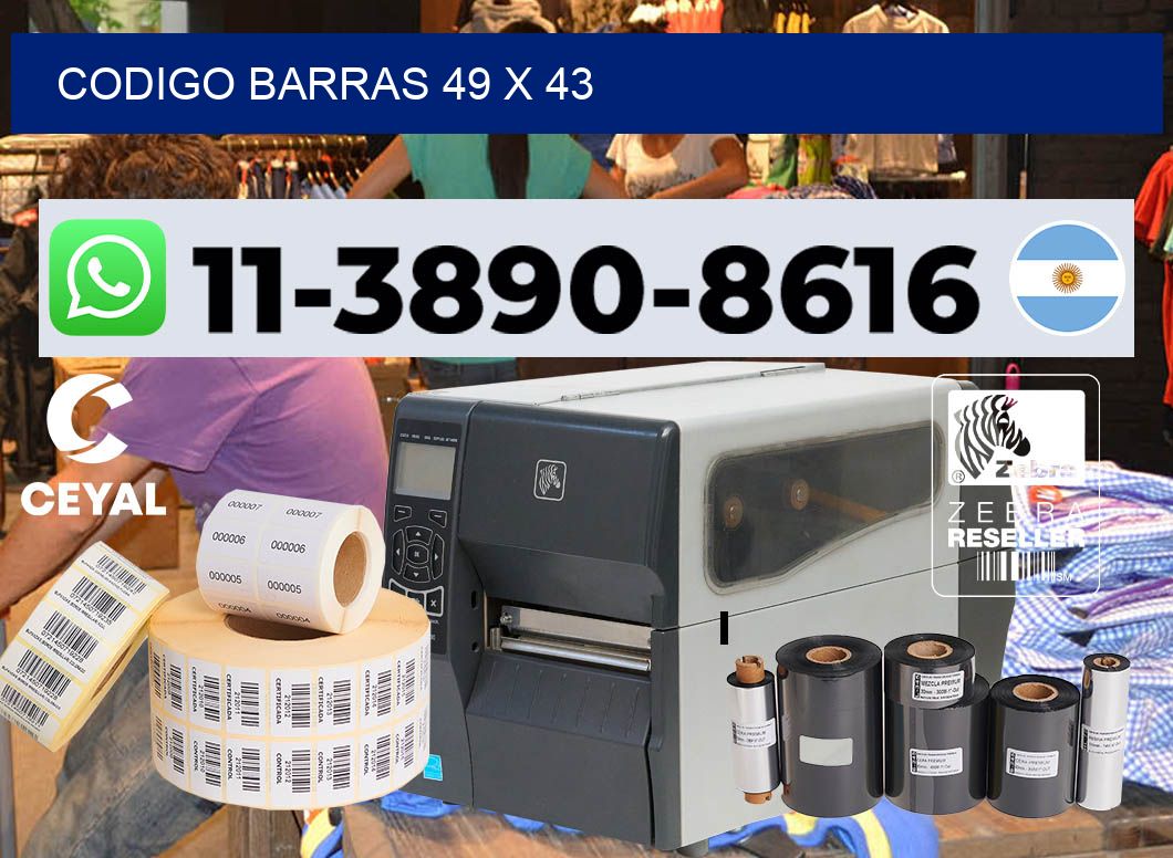 Codigo barras 49 x 43