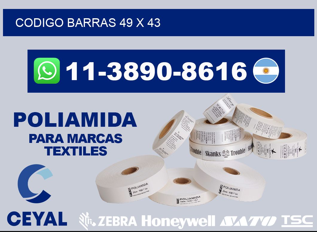 Codigo barras 49 x 43