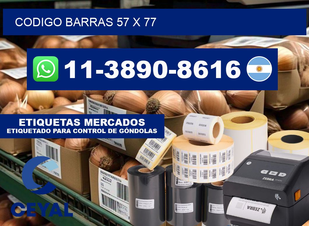 Codigo barras 57 x 77