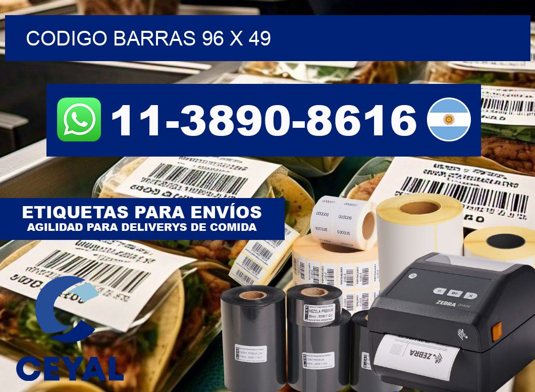 Codigo barras 96 x 49