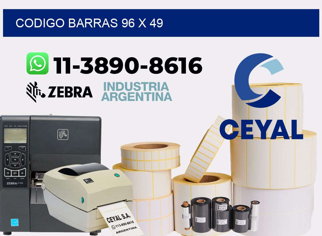 Codigo barras 96 x 49
