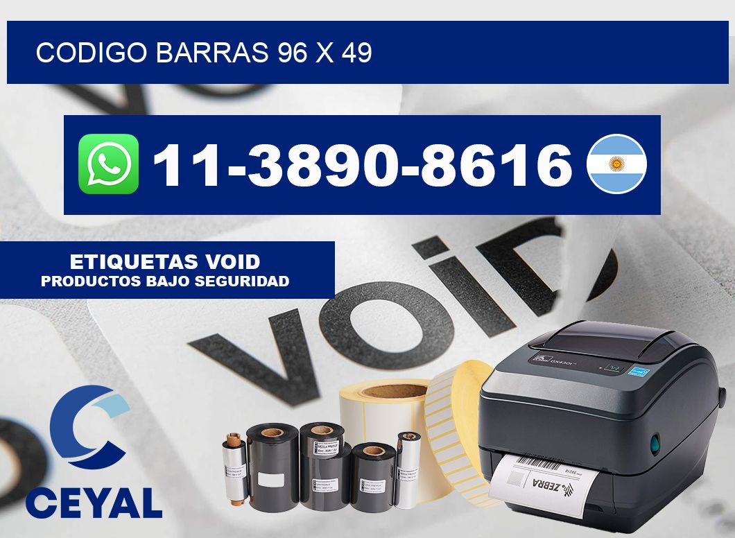 Codigo barras 96 x 49