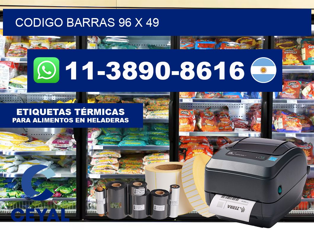Codigo barras 96 x 49