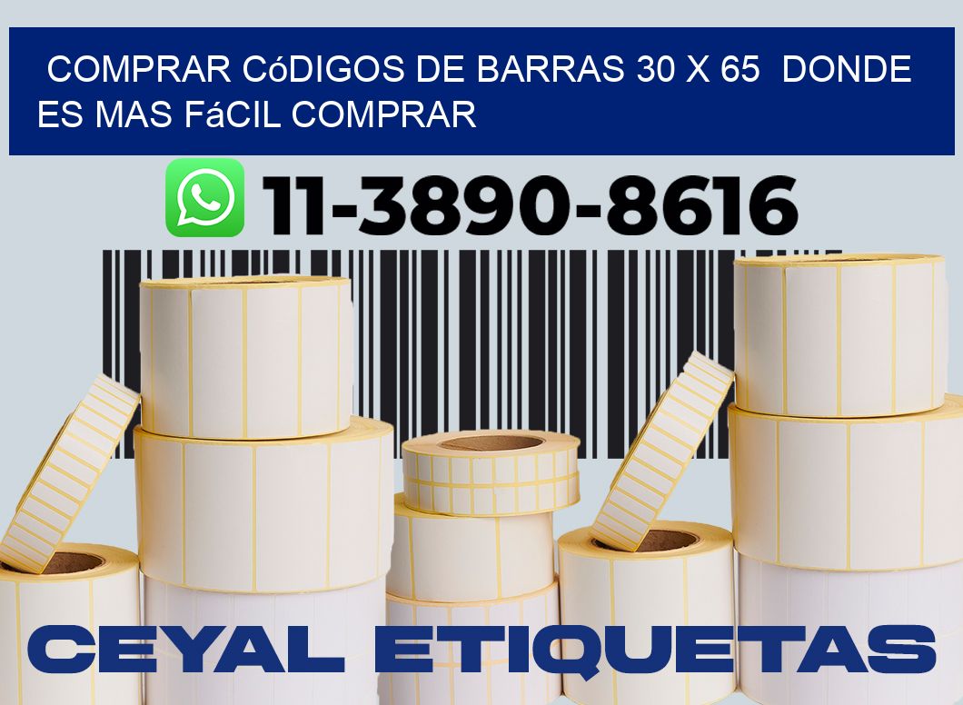 Comprar códigos de barras 30 x 65  Donde es mas fácil comprar