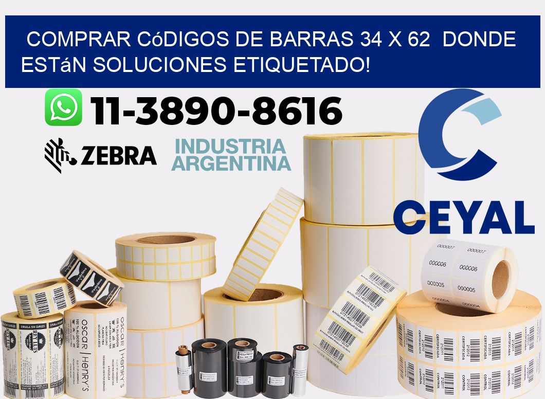 Comprar códigos de barras 34 x 62  donde están soluciones etiquetado!