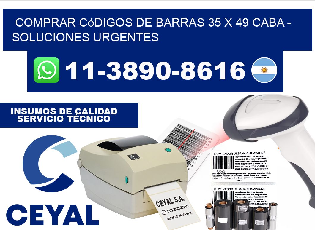 Comprar códigos de barras 35 x 49 CABA - soluciones urgentes