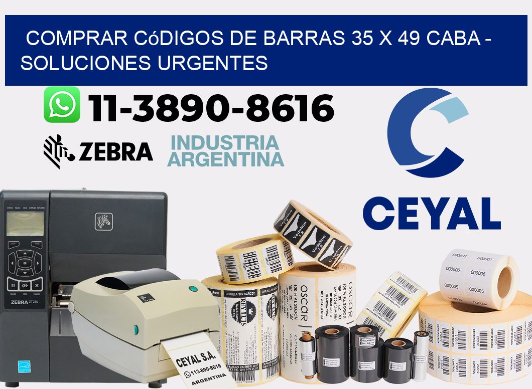 Comprar códigos de barras 35 x 49 CABA - soluciones urgentes