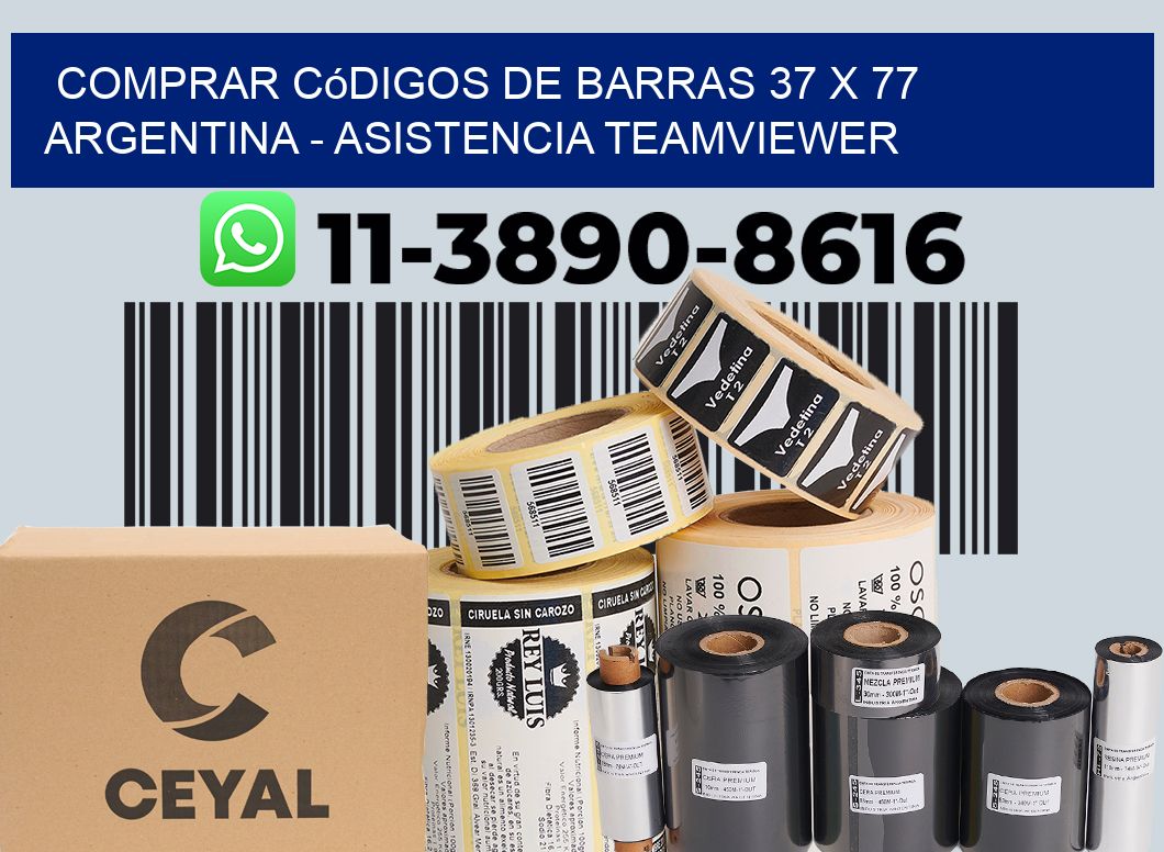 Comprar códigos de barras 37 x 77 argentina - asistencia teamviewer