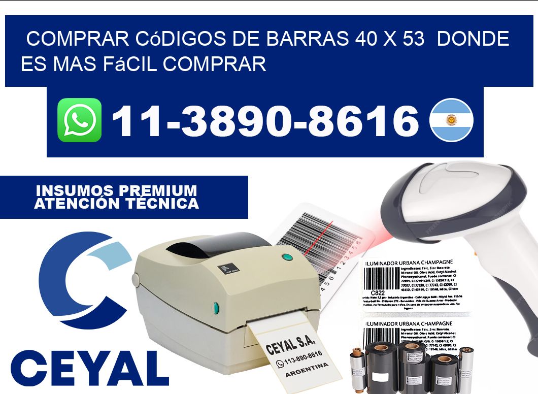 Comprar códigos de barras 40 x 53  Donde es mas fácil comprar