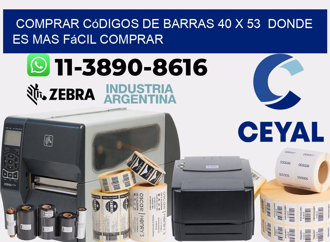 Comprar códigos de barras 40 x 53  Donde es mas fácil comprar