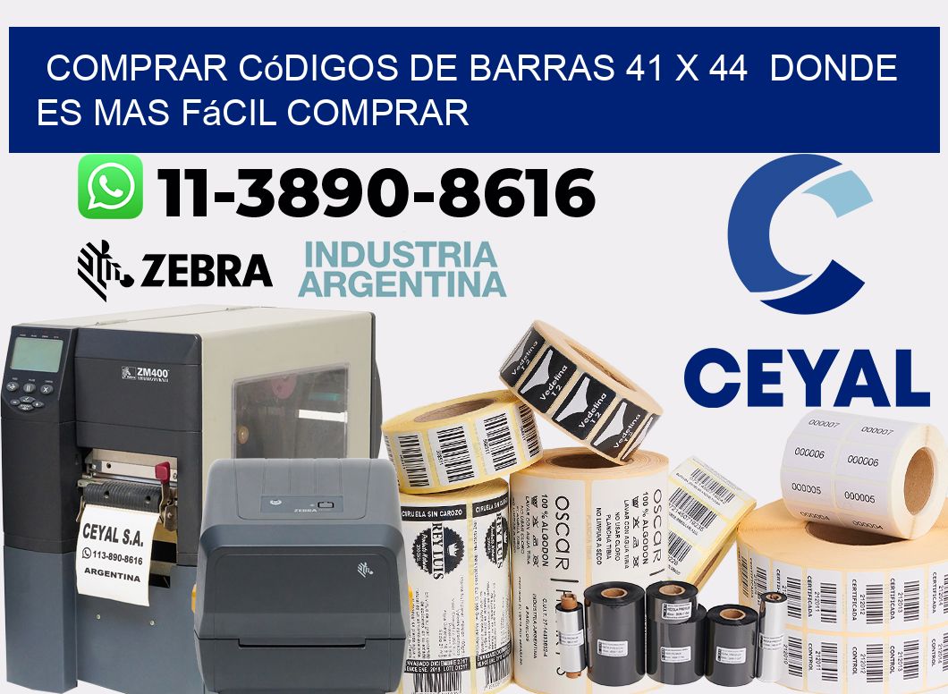 Comprar códigos de barras 41 x 44  Donde es mas fácil comprar