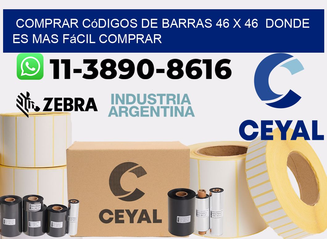 Comprar códigos de barras 46 x 46  Donde es mas fácil comprar
