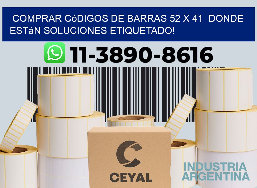 Comprar códigos de barras 52 x 41 donde están soluciones etiquetado!