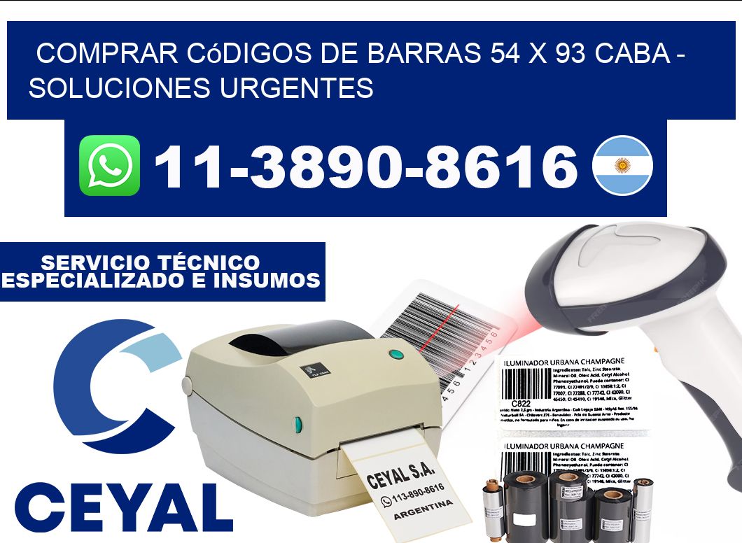 Comprar códigos de barras 54 x 93 CABA - soluciones urgentes