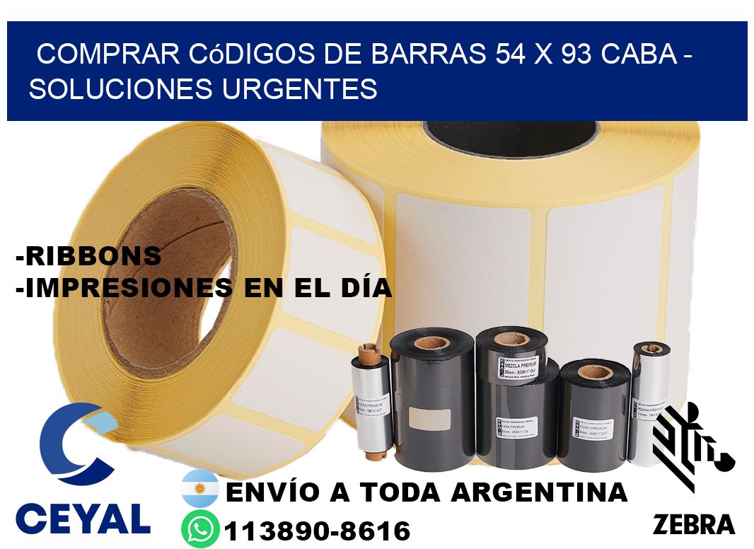 Comprar códigos de barras 54 x 93 CABA - soluciones urgentes