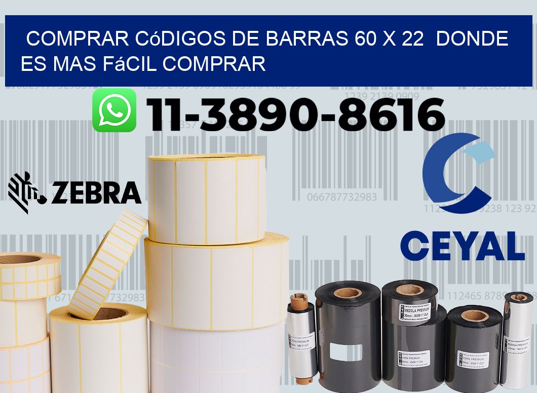 Comprar códigos de barras 60 x 22  Donde es mas fácil comprar