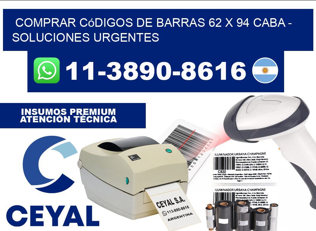 Comprar códigos de barras 62 x 94 CABA - soluciones urgentes