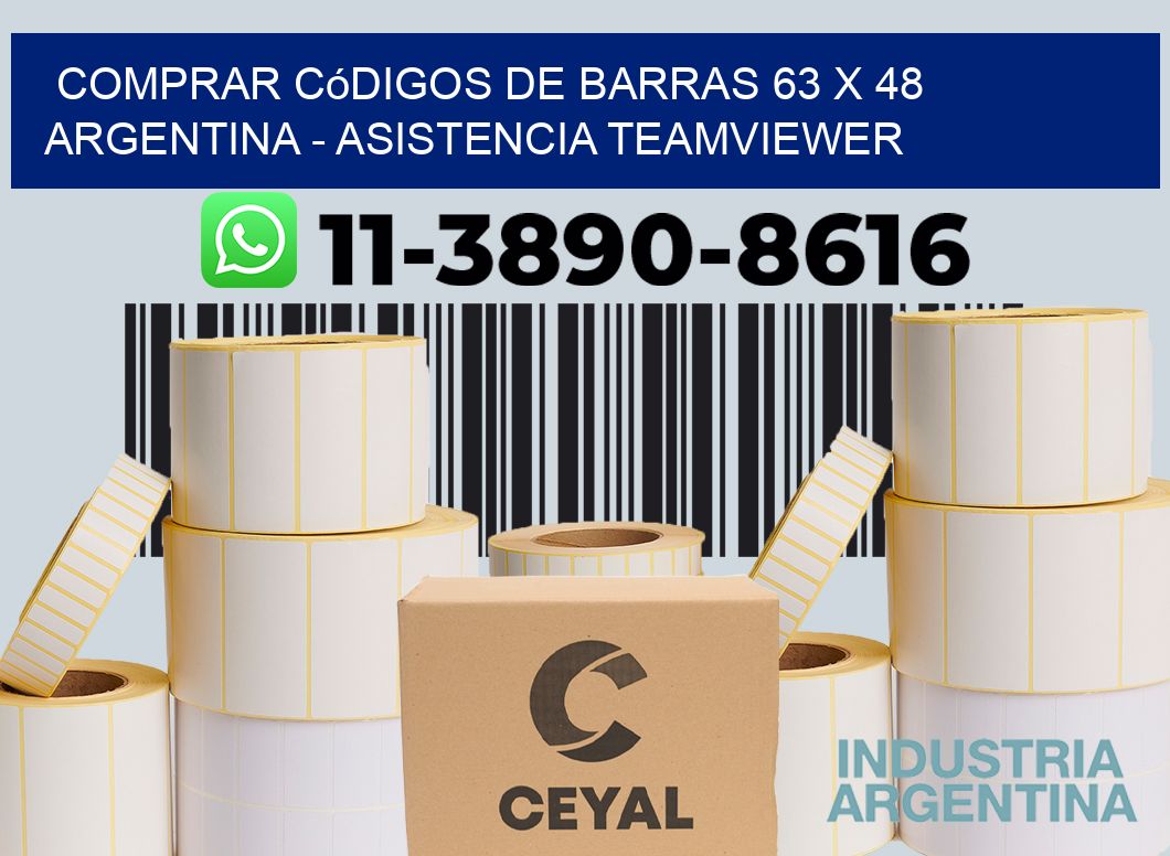 Comprar códigos de barras 63 x 48 argentina - asistencia teamviewer