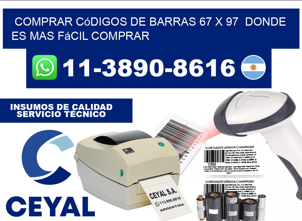 Comprar códigos de barras 67 x 97  Donde es mas fácil comprar