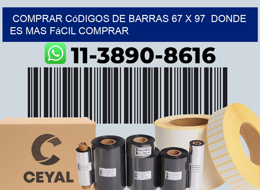 Comprar códigos de barras 67 x 97  Donde es mas fácil comprar