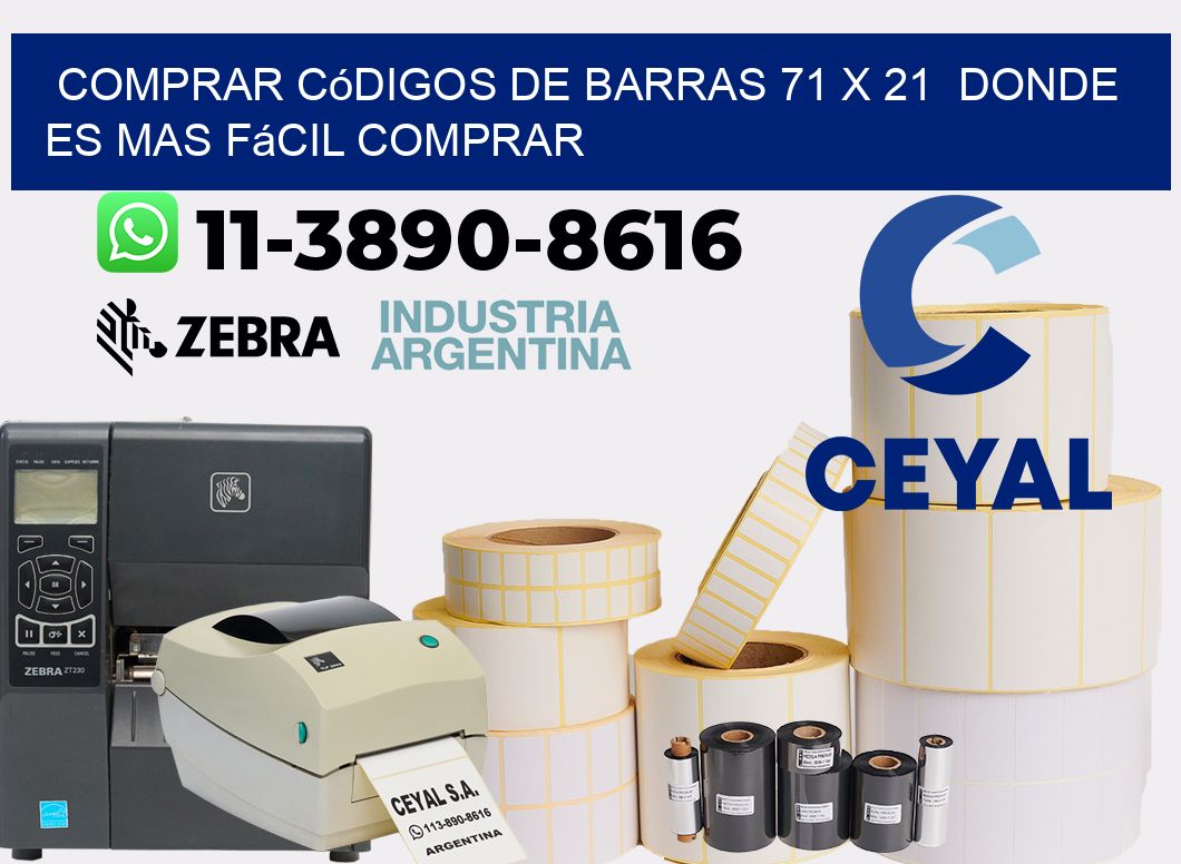 Comprar códigos de barras 71 x 21 Donde es mas fácil comprar