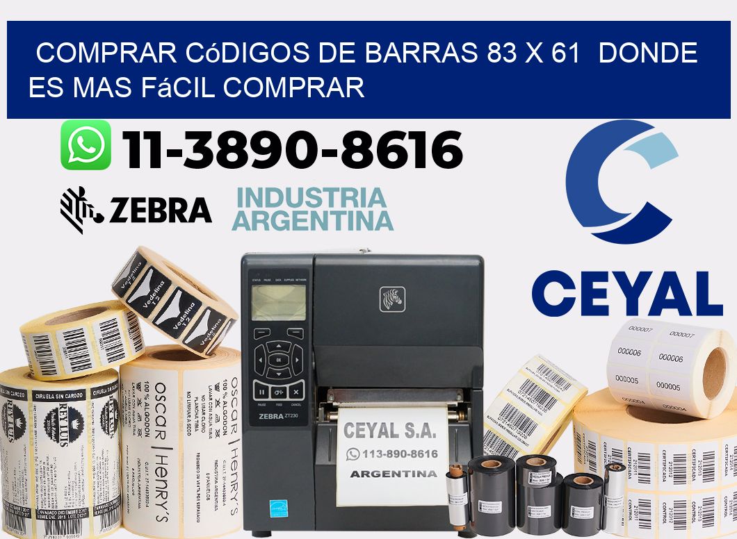 Comprar códigos de barras 83 x 61  Donde es mas fácil comprar