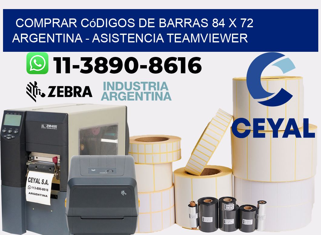 Comprar códigos de barras 84 x 72 argentina - asistencia teamviewer