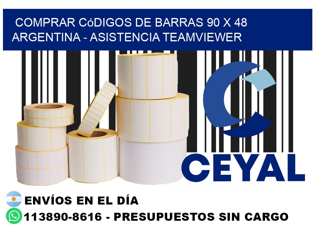 Comprar códigos de barras 90 x 48 argentina - asistencia teamviewer