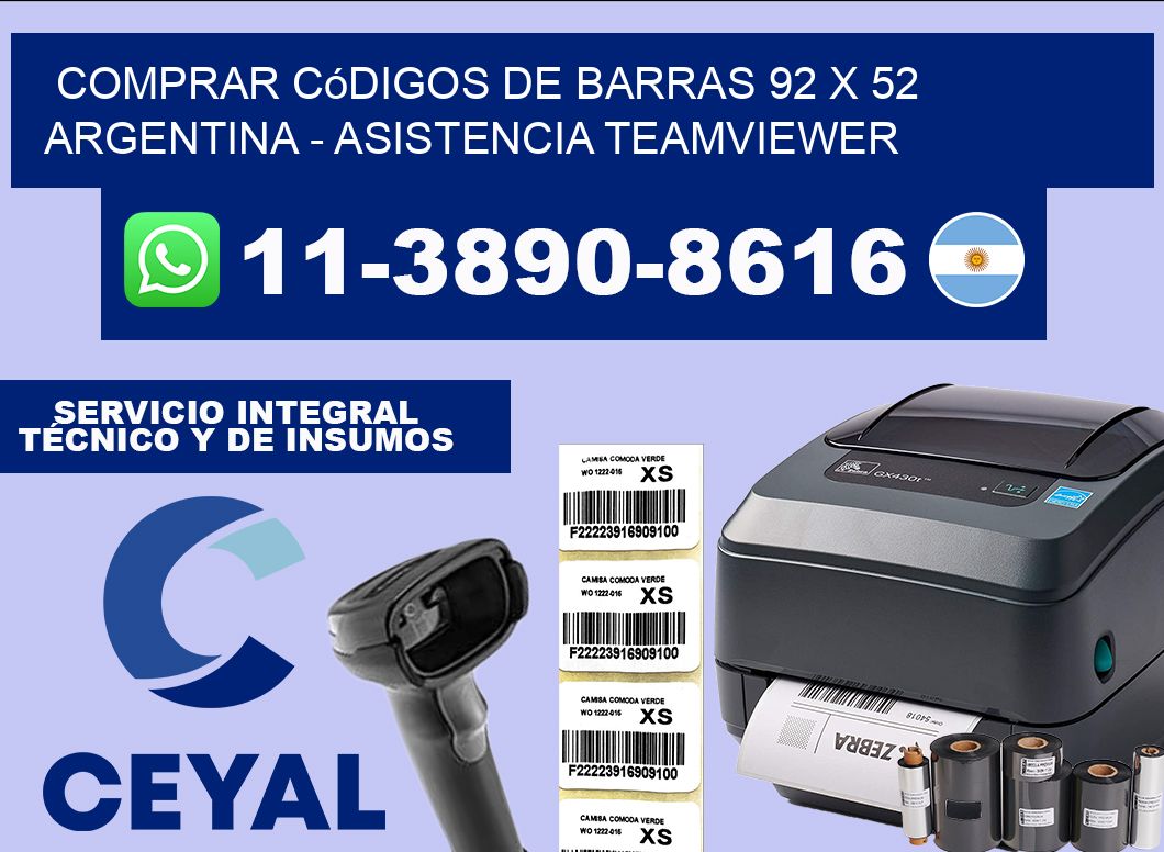 Comprar códigos de barras 92 x 52 argentina – asistencia teamviewer