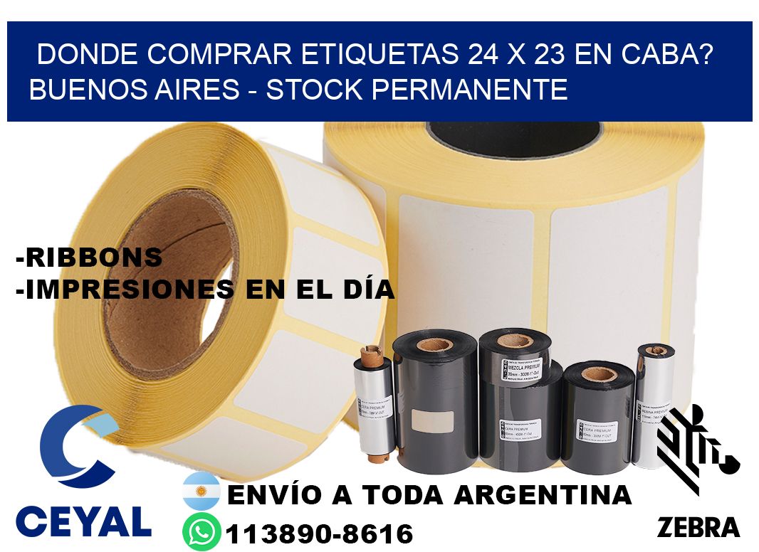 Donde Comprar etiquetas 24 x 23 en CABA? Buenos Aires - Stock permanente