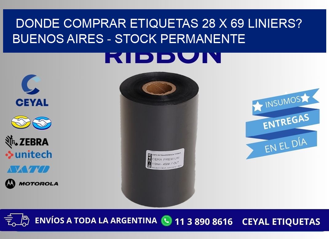 Donde Comprar etiquetas 28 x 69 LINIERS? Buenos Aires - Stock permanente