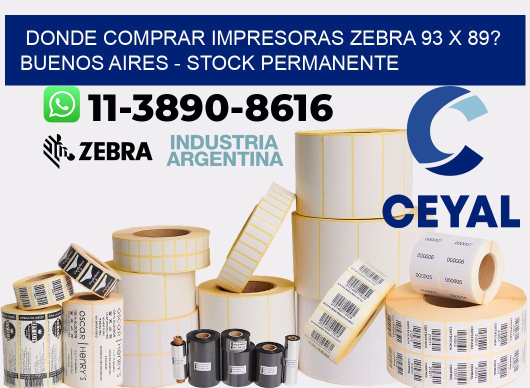 Donde Comprar impresoras zebra 93 x 89? Buenos Aires - Stock permanente