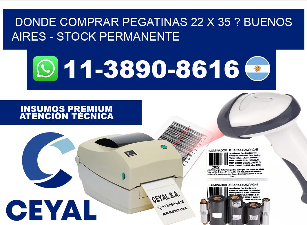 Donde Comprar pegatinas 22 x 35 ? Buenos Aires - Stock permanente