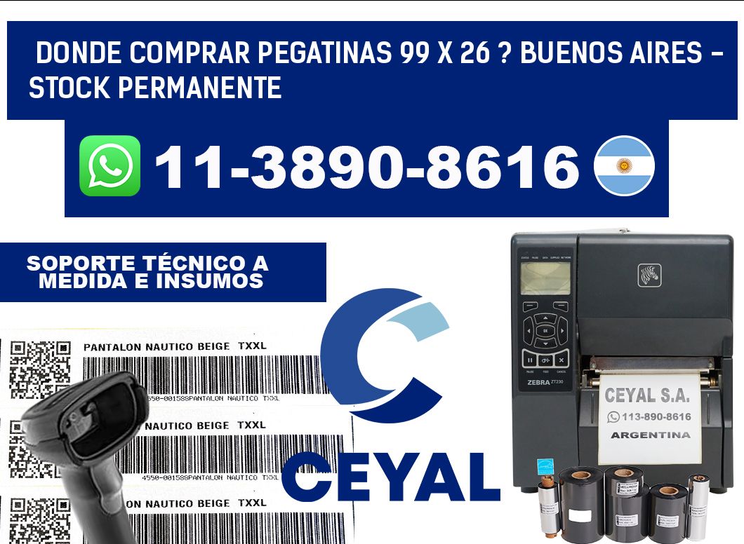 Donde Comprar pegatinas 99 x 26 ? Buenos Aires - Stock permanente