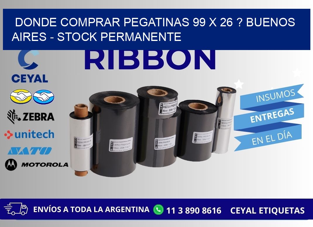 Donde Comprar pegatinas 99 x 26 ? Buenos Aires - Stock permanente
