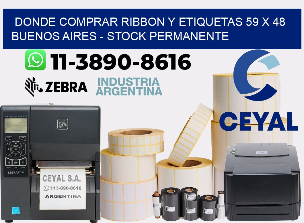 Donde Comprar ribbon y etiquetas 59 x 48 Buenos Aires - Stock permanente