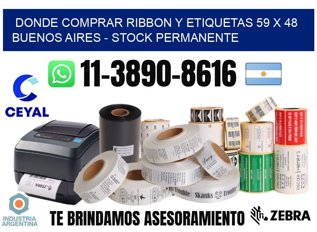 Donde Comprar ribbon y etiquetas 59 x 48 Buenos Aires - Stock permanente