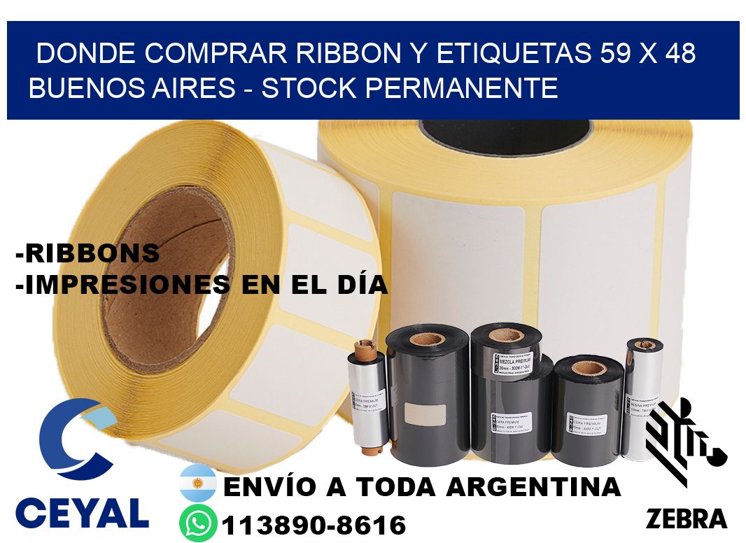 Donde Comprar ribbon y etiquetas 59 x 48 Buenos Aires - Stock permanente
