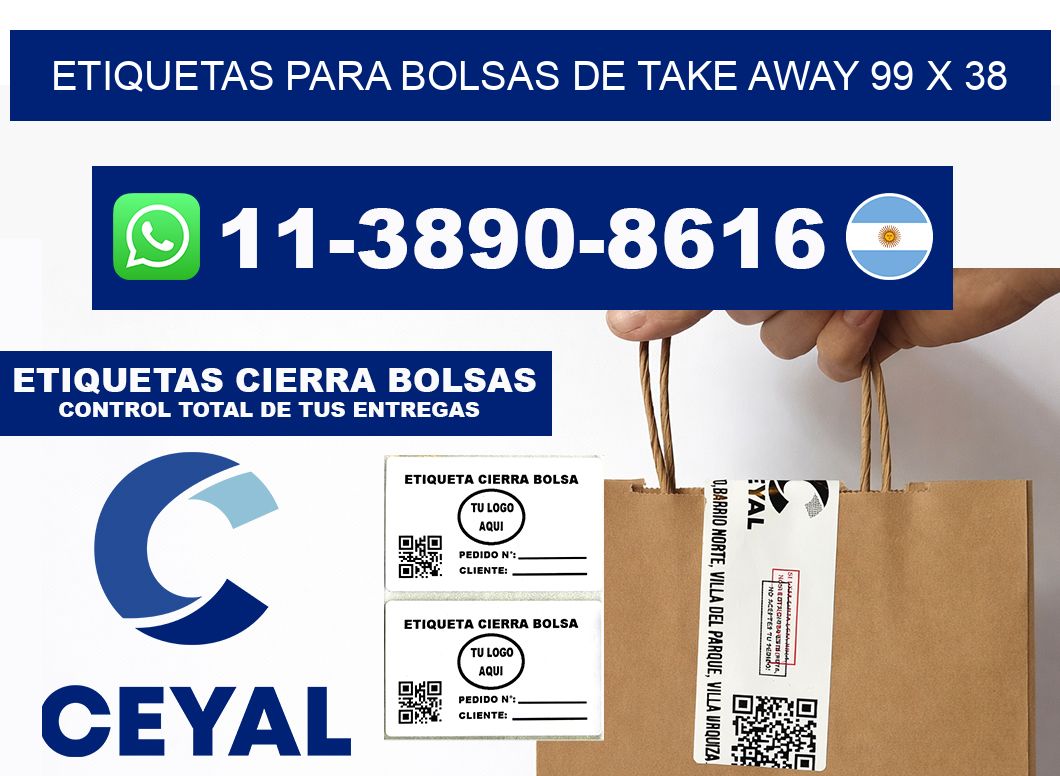 ETIQUETAS PARA BOLSAS DE TAKE AWAY 99 x 38