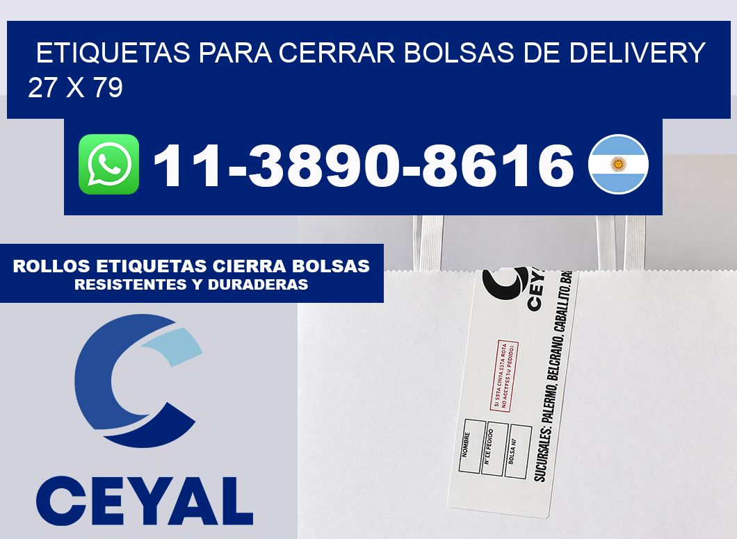 ETIQUETAS PARA CERRAR BOLSAS DE DELIVERY 27 x 79