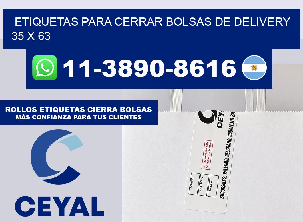 ETIQUETAS PARA CERRAR BOLSAS DE DELIVERY 35 x 63