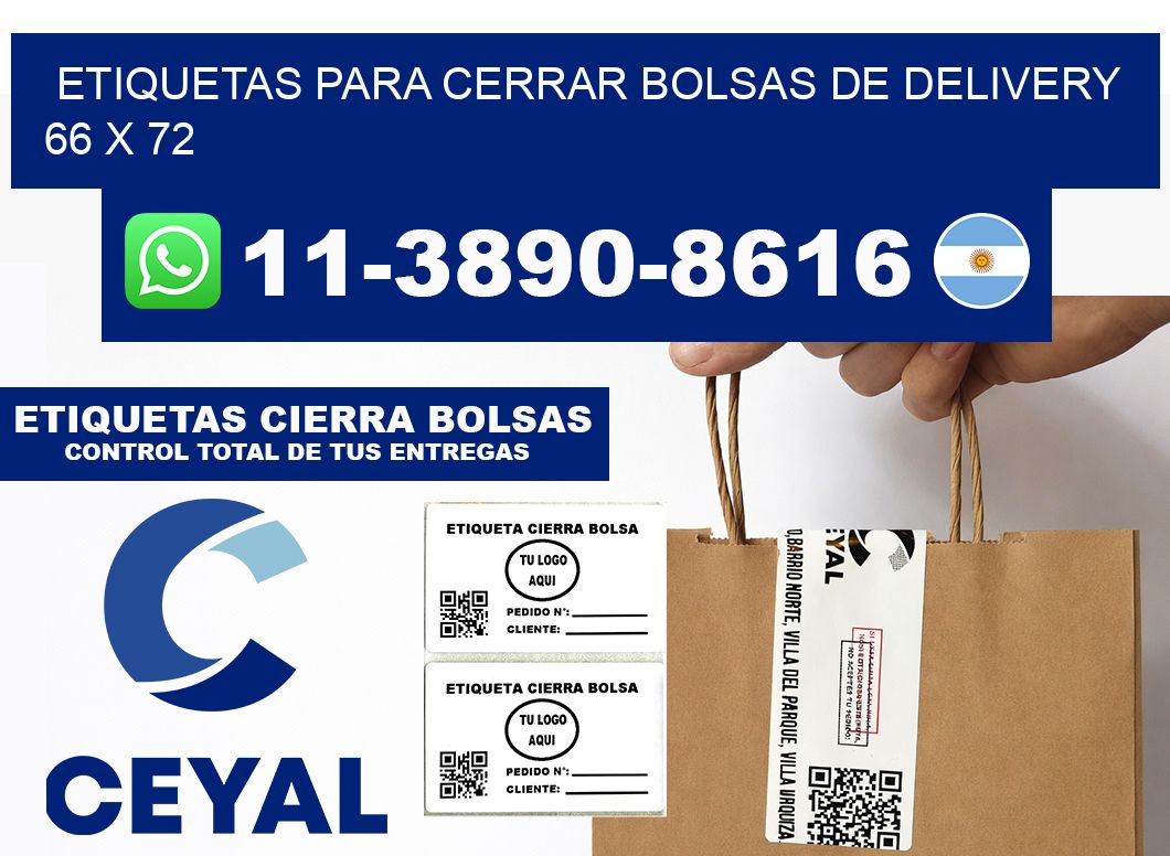 ETIQUETAS PARA CERRAR BOLSAS DE DELIVERY 66 x 72