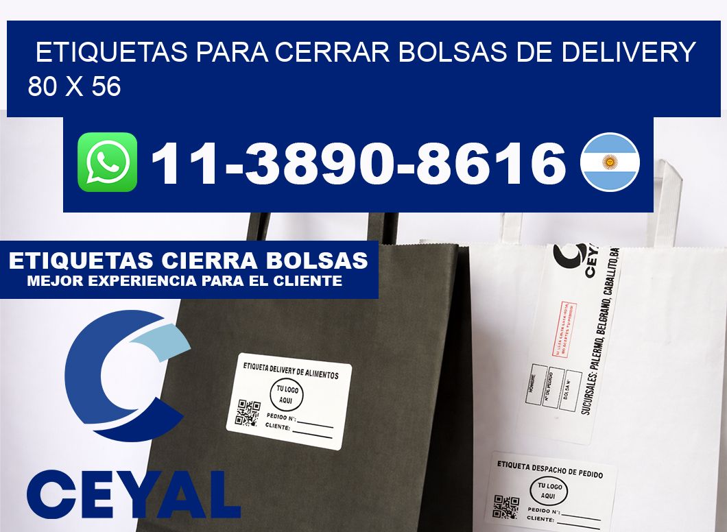 ETIQUETAS PARA CERRAR BOLSAS DE DELIVERY  80 x 56