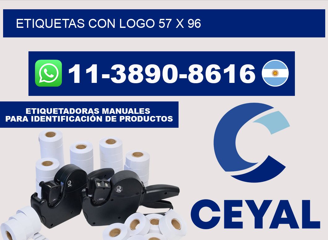 Etiquetas con logo 57 x 96