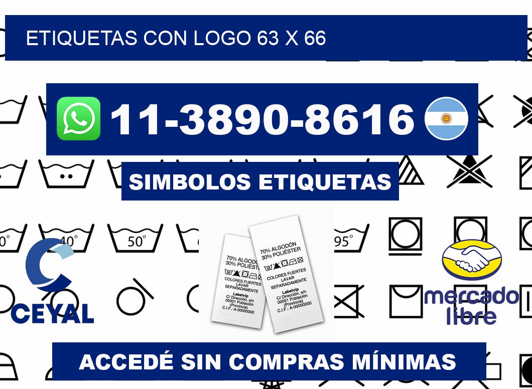 Etiquetas con logo 63 x 66