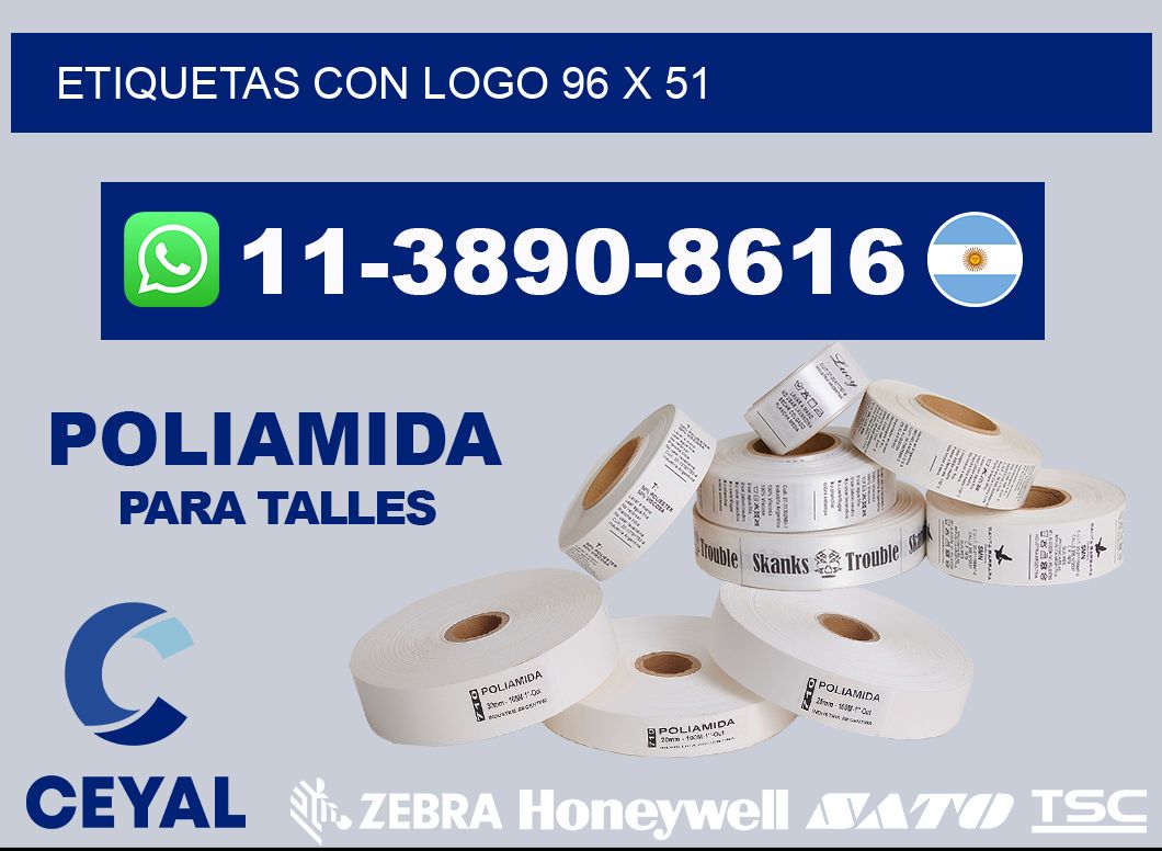 Etiquetas con logo 96 x 51