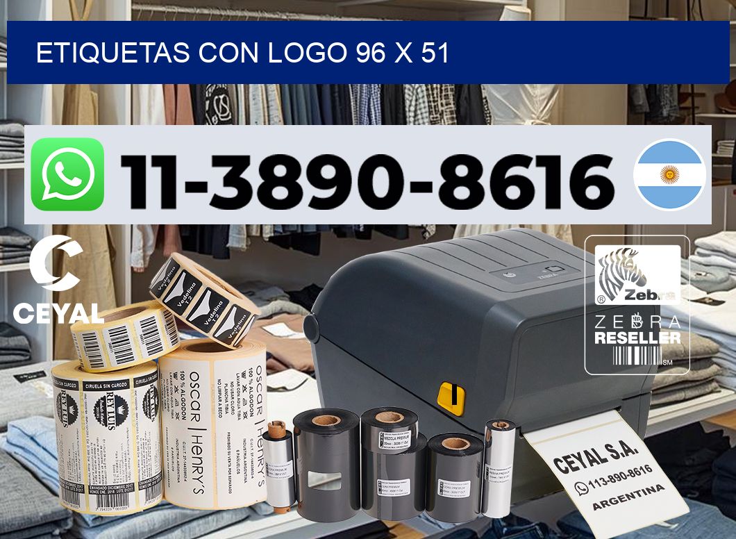 Etiquetas con logo 96 x 51