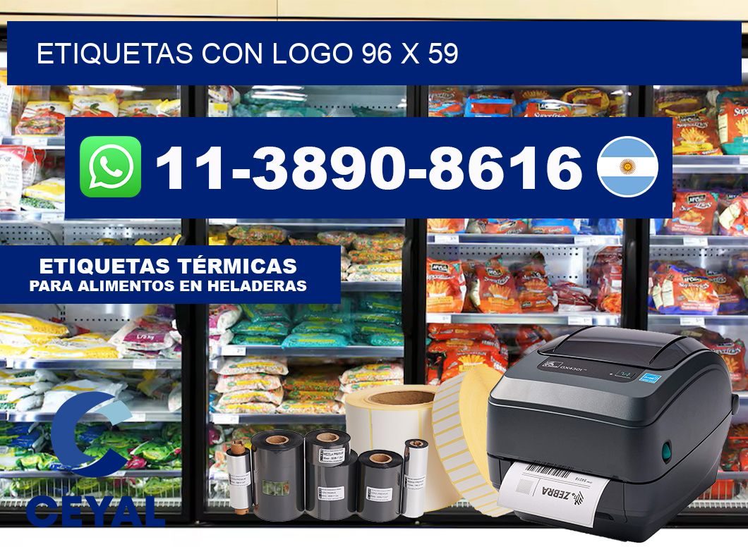 Etiquetas con logo 96 x 59