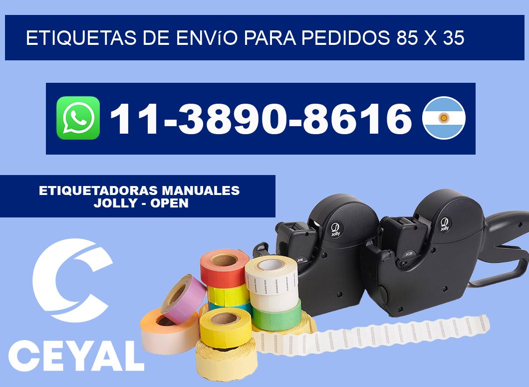 Etiquetas de envío para pedidos 85 x 35